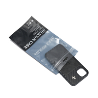 Pochette d'emballage en film plastique à fermeture éclair avec trou de suspension et demi-fenêtre pour coque de téléphone en silicone, emballage de vente au détail