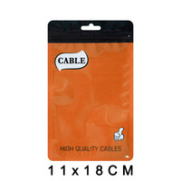 Durable Data Cable USB Neutral Reusable BOPP+CPP Plastic Self-Sealing Zipper Top Gift Craft Packaging Bag Mobile Phone