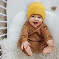 Gorro de Punto para Bebé con Pompón Grande, de 0 a 1 Año, de Algodón y Poliéster, Lindo y Dulce, Gorro de Invierno para Niños y Niñas