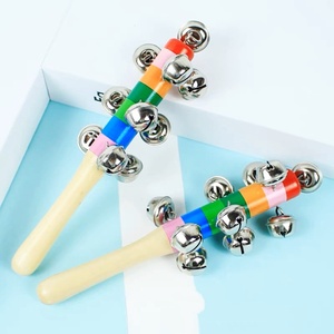 Wholesale Wooden Orff <b>Musical</b> <b>Instrument</b> Hand Shake Bell Stick Bell Rattle Baby Rattles Early Education Music Teaching Aids - Product Image 4