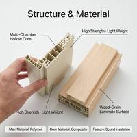 Portes intérieures en bois avec design à rainures décoratives pour maison et hôtel