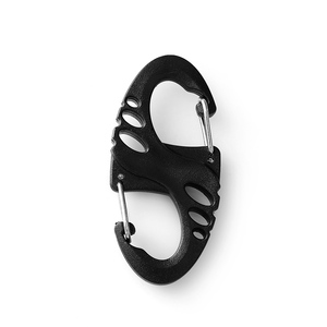 Mini gancio per arrampicata all'aperto portatile clip per moschettone tipo S portachiavi in plastica con doppia fibbia in acciaio <span class=keywords><strong>accessori</strong></span> da campeggio all'aperto - Product Image 5