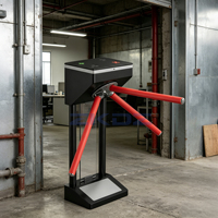 Tourniquet Trépied Haute Vitesse en Acier Inoxydable avec Lecteur RFID et Code QR, Système Anti-Croisement pour Parcs d'Attractions et Sites Touristiques