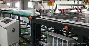 สายการผลิตพิมพ์ซิลค์สกรีนอัตโนมัติ SANKEN GLASS เครื่องพิมพ์กระจกควบคุมด้วย PLC มอเตอร์ ปั๊ม เกียร์ คอร์ - Product Image 4