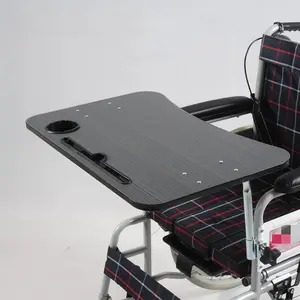 看護患者カップホルダー付き車椅子トレイテーブル取り外し可能な車椅子ラップトレイポータブル車椅子デスクアクセサリー食事用