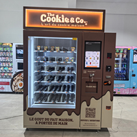 Solution de distributeur automatique pour biscuits, salades, gâteaux avec système de levage