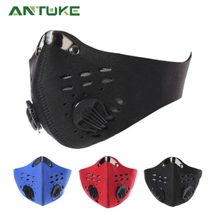 Masque de cyclisme taille unique bleu non tissé unisexe pour sports de plein air avec valves respirantes - Product Image 5