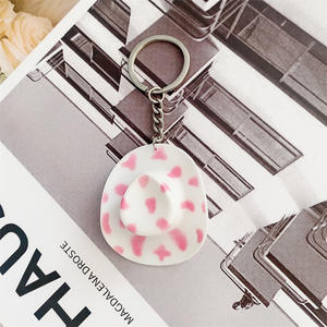 नया आगमन काउबॉय बिग हैट ऐक्रेलिक कीचेन वेस्टर्न सन हैट की अंगूठी, बैग पेंडेंट - Product Image 6