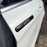 4 autocollants 3D en résine bombée pour voiture : bandes anti-collision sportives noires brillantes, étiquettes de protection imperméables pour rétroviseurs latéraux et bords de portières