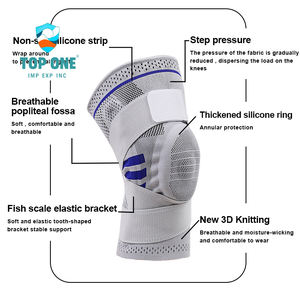 Top One 3D Knit Sports Genouillère Support Réglable Double Sangles De Compression pour La Protection Pour La Saison De Printemps - Product Image 2