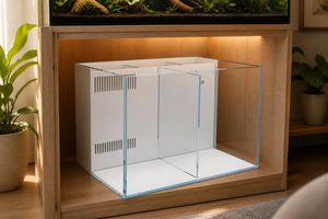 Acuario Multifuncional Dividido de 30 cm, Blanco, de Tres Cilindros, para Peces Betta - Product Image 4