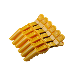 4 couleurs en plastique barbier spa logo personnalisé épingles à cheveux sectionnement coiffure filles pinces à cheveux alligator salon extensions de cheveux <span class=keywords><strong>clips</strong></span> - Product Image 5