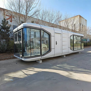 Unité de camping de luxe à ossature <span class=keywords><strong>en</strong></span> acier modulaire, <span class=keywords><strong>kit</strong></span> d'hôtel Airbnb, livraison <span class=keywords><strong>clé</strong></span> <span class=keywords><strong>en</strong></span> <span class=keywords><strong>main</strong></span>, capsule spatiale préfabriquée intelligente, <span class=keywords><strong>maison</strong></span> familiale - Product Image 3