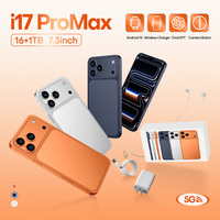 Teléfono Inteligente I17 Pro Max 5G Original 2025, Pantalla de 7.3 Pulgadas, 16GB + 1TB de Almacenamiento, Octa-core MTK, 108MP, Carga Inalámbrica