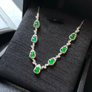 Naturale una giadeite S925 argento intarsiato zucca ciondolo gioielli squisita moda donna regalo ciondolo collana gioielli