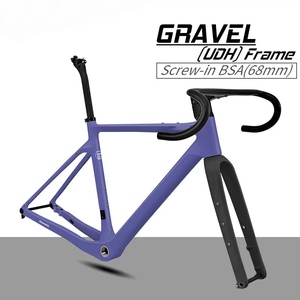 Cadre de vélo de gravier en <span class=keywords><strong>carbone</strong></span> SUNREMO T1000 700C 27.5er avec frein à disque et patte de dérailleur UDH pour conversion route et <span class=keywords><strong>VTT</strong></span> - Product Image 2