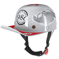 Gorra de béisbol de estilo Retro gángster DS, Media casco, para montar en coche eléctrico