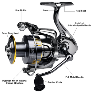 SNEDA nero 3 + 1BB alluminio CNC mulinello da pesca 5.2:1 rapporto per la pesca di acqua salata e esca nei torrenti fiumi laghi - Product Image 4