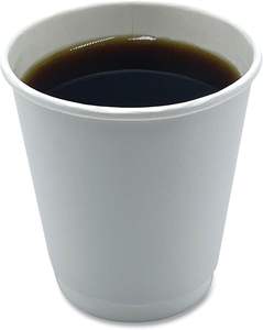 Vaso de Papel Kraft Biodegradable Personalizado de Doble Pared con Estampado Dorado en Caliente, Vaso de Papel para Café con Tapa y Funda - Product Image 1