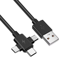 Nouveau chargeur USB tendance 3 en 1 câbles de données multifonctions en gros trois câbles de charge câble Usbc pour chargeur de téléphone portable