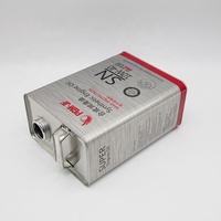 Bidon carré en métal de 1L imprimé sur mesure, anti-fuite, pour l'emballage de lubrifiants, pour huile moteur entièrement synthétique automobile