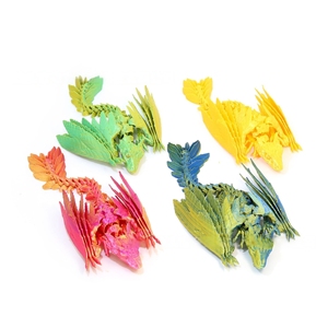 Idées cadeaux : Modèle d'impression 3D personnalisé, dinosaure articulé avec plumes, jouet Archaeopteryx mobile, ornements de bureau - Product Image 2