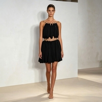 Robe de soirée mini sexy pour femmes, en métal ajouré, pour l'été, A12621