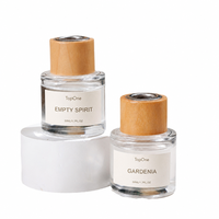 Diffuseur de parfum en fibres végétales naturelles TopOne, diffuseur de parfum longue durée avec bouteille en verre pour spa, salle de yoga, aromathérapie