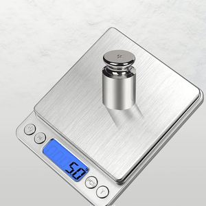 Balance de cuisine numérique à affichage LCD alimentée par piles AAA, 0,01 g - 500 g, mini balance personnelle pour bijoux, aliments, café, en ABS/acier inoxydable - Product Image 5