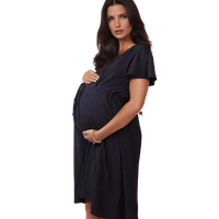 Ele Robe bicolore de haute qualité Style Y2K vintage avec bas enveloppant asymétrique et demi-manches au genou Vêtements de plage