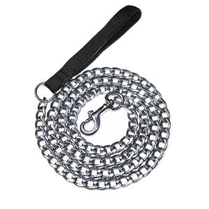 1.5M 1.8M Metal Aço Inoxidável Ferro <span class=keywords><strong>Dog</strong></span> Chain Leash Cromado com Alça Acolchoada Macia para Cães - Product Image 1