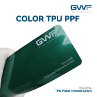 GWF TPU Métal Vert Émeraude Couleur PPF Application Sèche Auto-cicatrisante Anti Jaunissement Couleur Film de Protection Peinture TPU