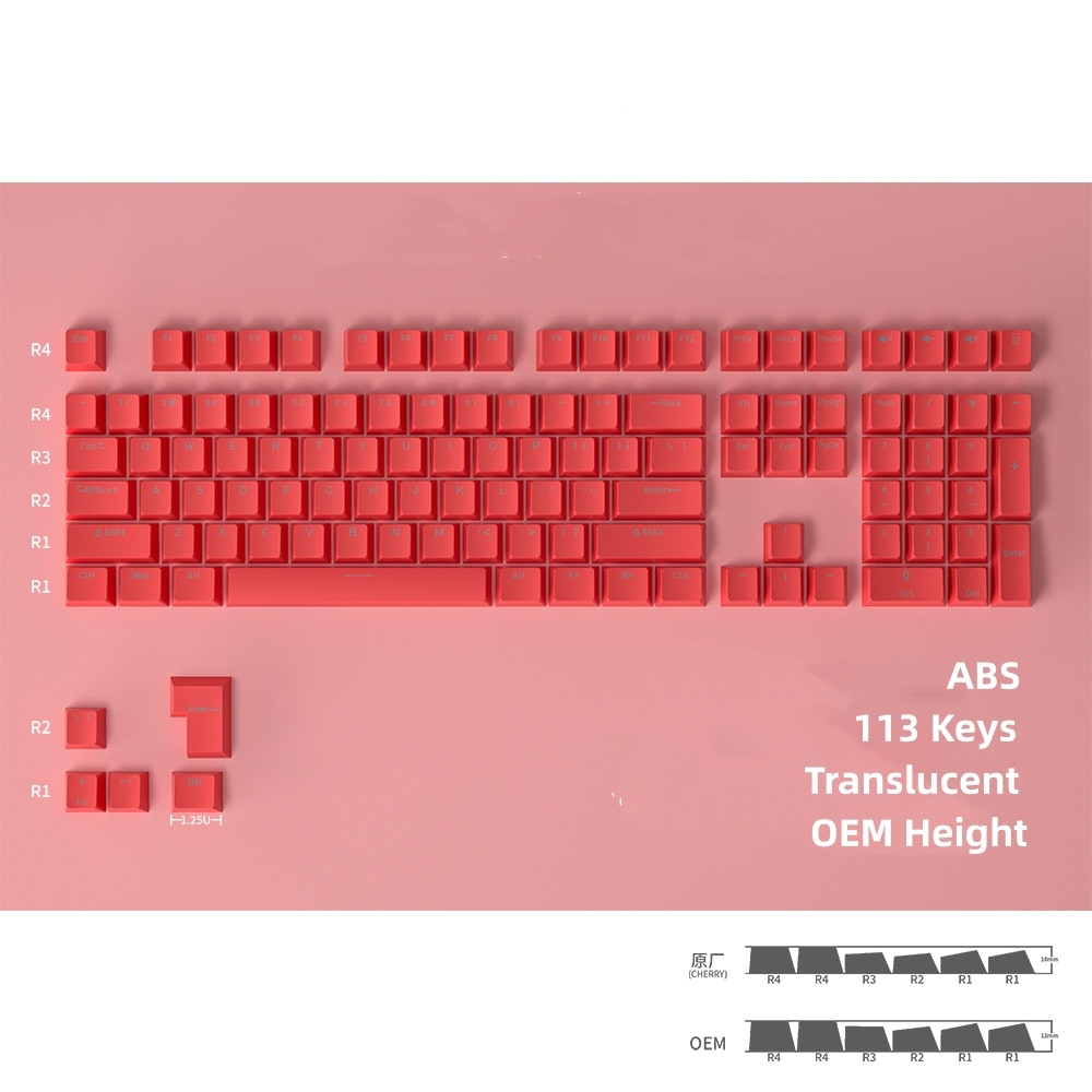 Cheap Price ABS Translucent 115 Keys 113 Keys Closed End Process ...