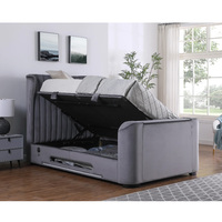 Amerikanisches Design verstellbares TV-Bett 55 Zoll Big TV Lift Schrank und Bett King Size Schlafzimmer Sets Möbel Royal Luxury Bett rahmen
