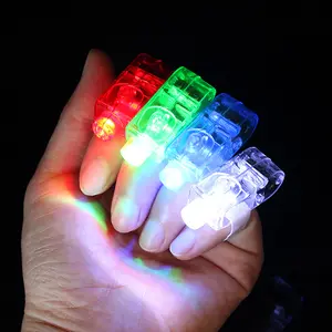 Diskon besar persediaan pesta lampu cincin berkedip jari Mini tahan air lampu jari Led jumlah besar untuk anak-anak dewasa