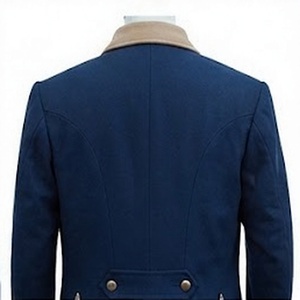 Manteau long imperméable en laine pour homme, double boutonnage, col rabattu, logo personnalisé brodé, manteau d'hiver, service OEM - Product Image 5