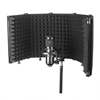 Panneau acoustique insonorisant pour cabine à trois/cinq portes, filtre anti-pop, pare-vent pour microphone de streaming en direct, réduction du bruit (Modèles)