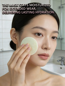 Compresa Húmeda Desechable de Algodón de Color, Ventilador de Gel de Hielo Iridiscente Redondo Amarillo, Rosa y Azul Y528, Compresa Refrescante Bingbing - Product Image 2