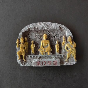 Yijias nuovo lotto di adesivi per frigorifero culturali e in resina con magneti 3D per mani Buddhas dalla grottola Longmen - Product Image 2