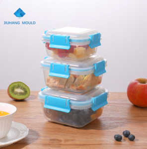 Fiambrera Bento de plástico a prueba de fugas de 780ml, fiambrera escolar para niños, caja de sándwich con 4 cerraduras laterales - Product Image 1