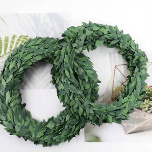 Wholesale Cross Border Handmade Eco-Friendly PVC Vine <b>Christmas</b> Tree Wreath Door Hanging Garland Decorations - Product Image 1