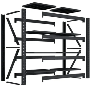 Système <span class=keywords><strong>de</strong></span> rayonnage d'entrepôt 300 kg en acier laminé à froid, robuste, 5 niveaux, anti-corrosion, rayonnages et étagères empilables - Product Image 2