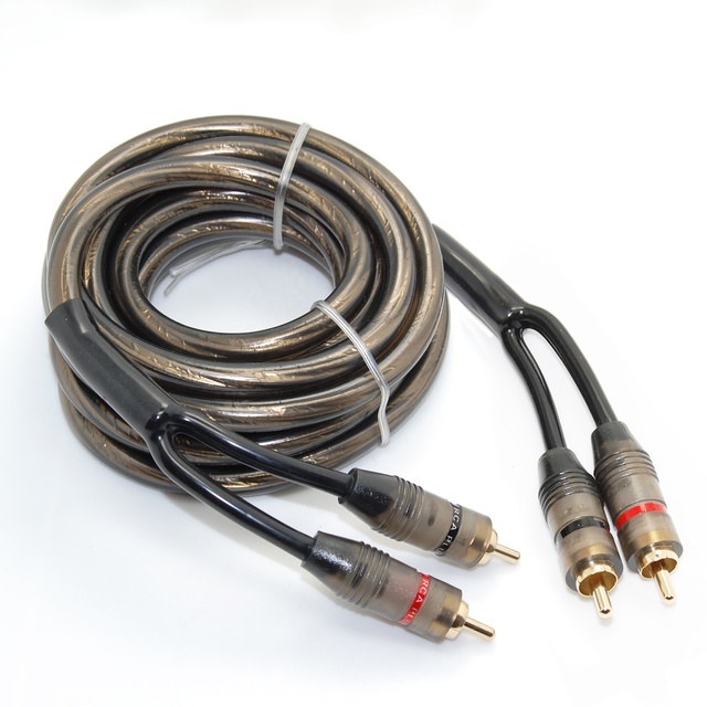 High Quality Clear Black Audio RCA Cable