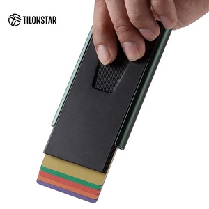 TILONSTAR Usine Prix de Gros Affaires Pop up Cartes Portefeuille Avec Pince À Billets Automatique RFID Crédit En Aluminium Porte-Cartes Cas - Product Image 3