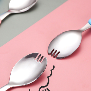 Tenedor para bebé Cuchara y BPA GRATIS Diseño personalizado e impresión <span class=keywords><strong>Cubiertos</strong></span> para niños - Product Image 5