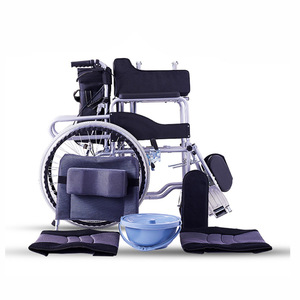 स्नान कमरे और कमोड मैनुअल तह विकलांगों के लिए मैनुअल व्हीलचेयर - Product Image 3