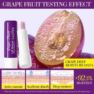 Le nouveau baume à lèvres SADOER Clear Grape hydrate, prévient les gerçures, répare et embellit les lèvres. - Product Image 4