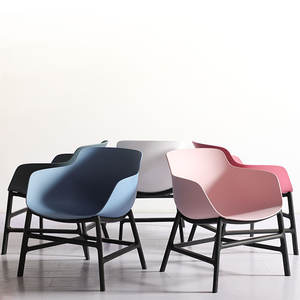 Fauteuil simple moderne et minimaliste, rembourré en mousse, style scandinave, pour salon - Product Image 1