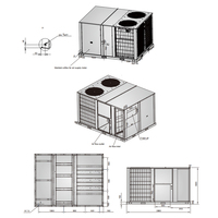 Sylon marque smart 11,200 CFM débit d'air 30ton 98kw compresseur de Type défilement paquet de toit central climatiseur vrf pour hôtel