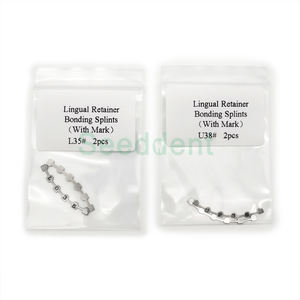 Ortodontik gigi baja tahan karat <span class=keywords><strong>lingual</strong></span> retainer dengan mesh atas dan rendah 3-3 ikatan ikatan splint Bondable 2 buah - Product Image 6